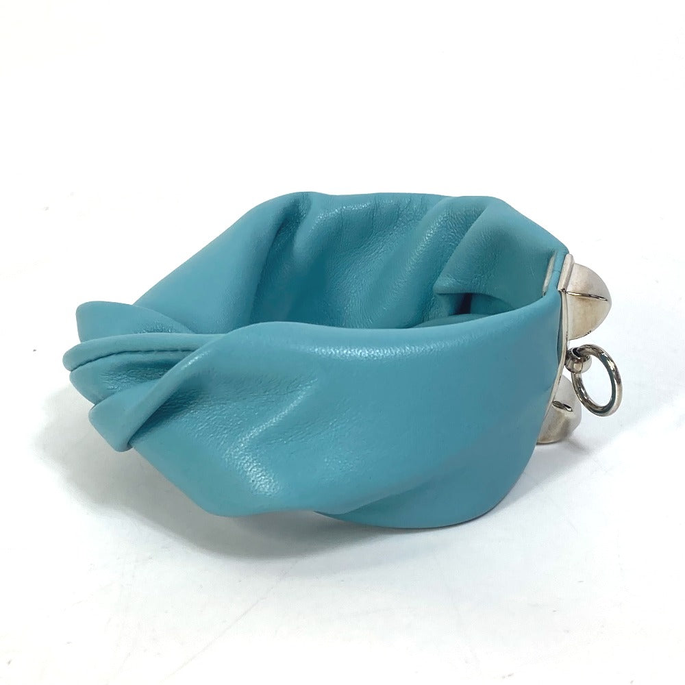 HERMES bracelet leather Light blue accessories medor Torsado Women Used
