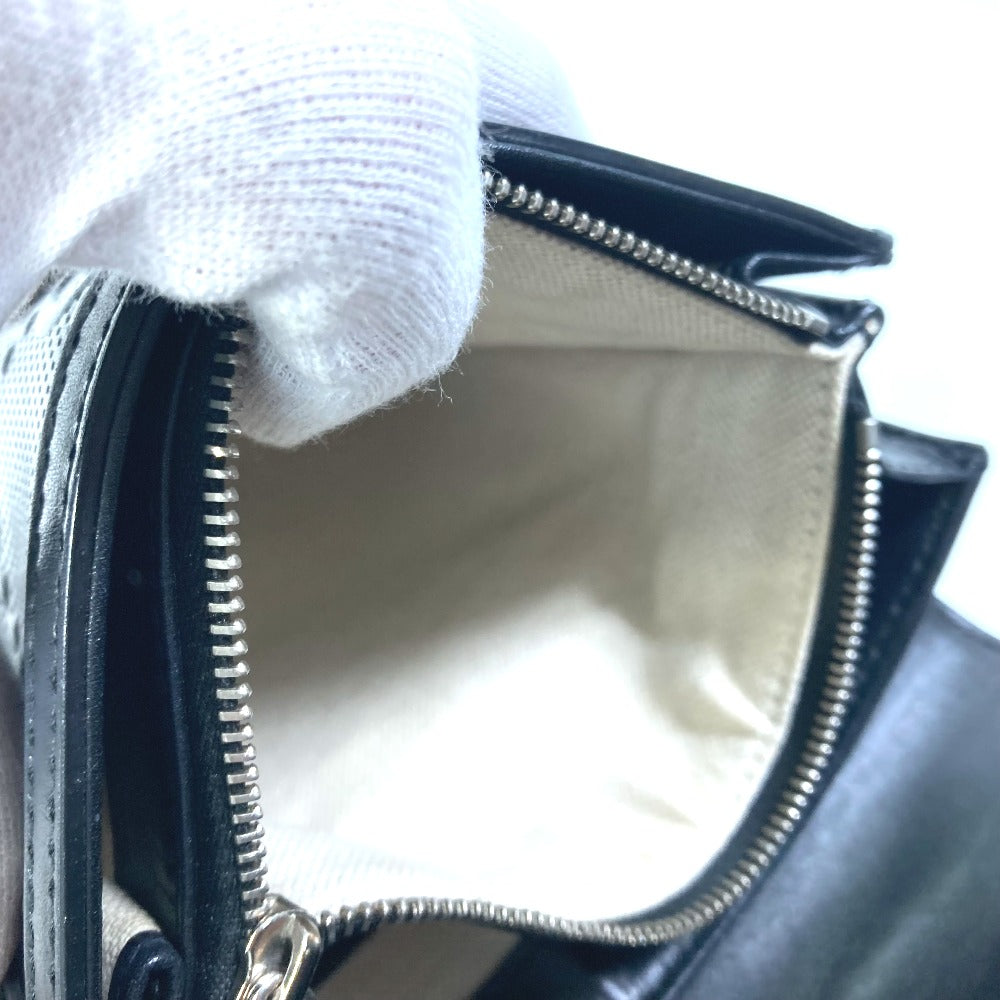 GUCCI Shoulder Bag 625782 leather black GG emboss Messenger mens Secondhand