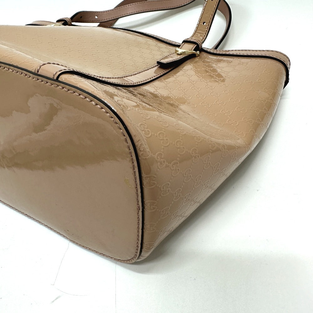 GUCCI Tote Bag 336776 enamel beige Micro GG Women Used
