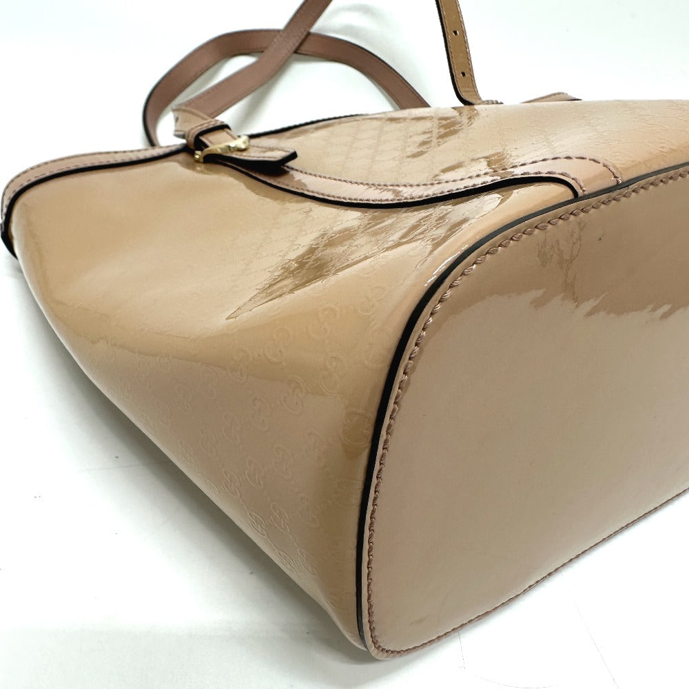 GUCCI Tote Bag 336776 enamel beige Micro GG Women Used