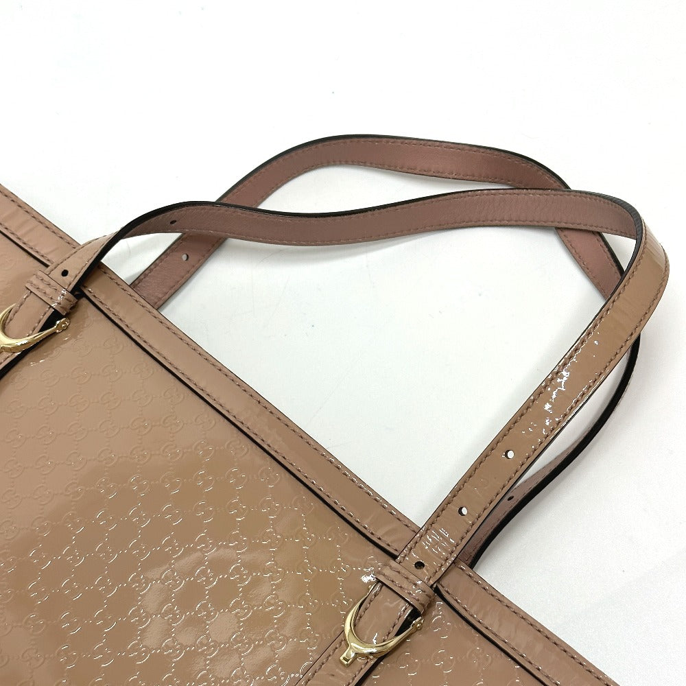 GUCCI Tote Bag 336776 enamel beige Micro GG Women Used
