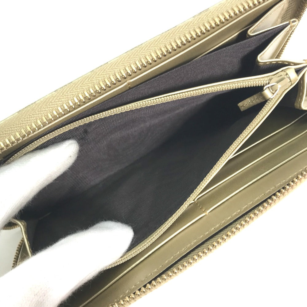 GUCCI Long Wallet Purse 388680 Sima leather gold Guccisima Zip Around mens Used