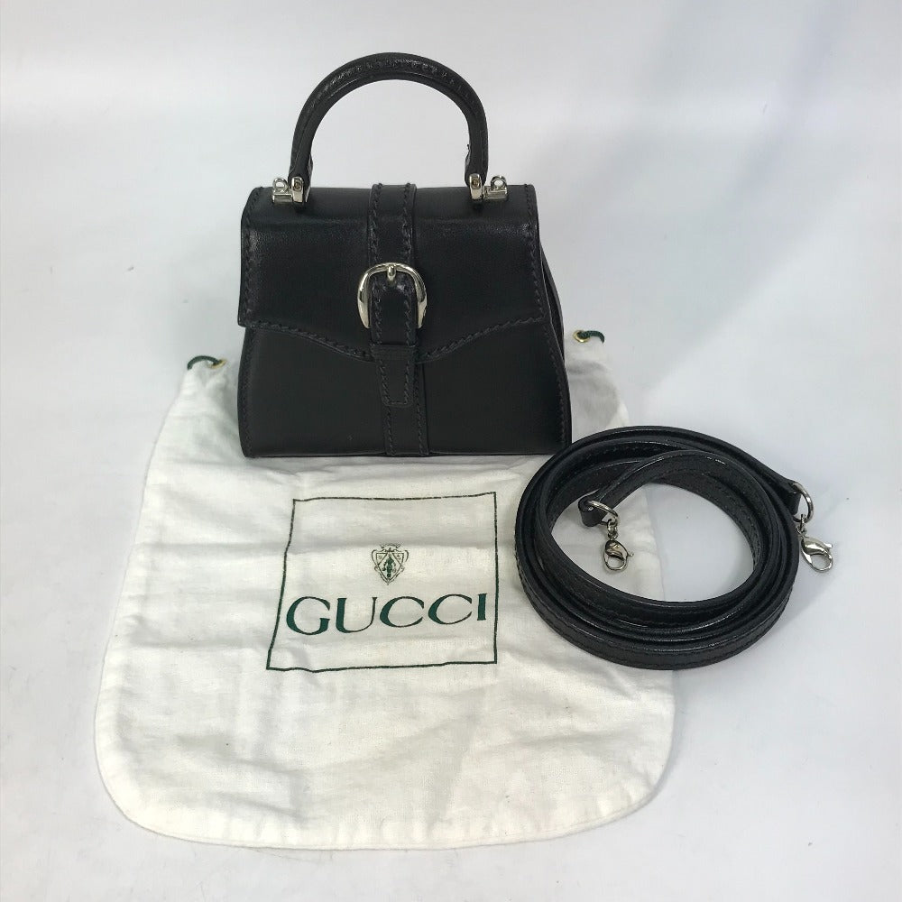 GUCCI Shoulder Bag 007.090.0234 leather black Mini bag Women Used