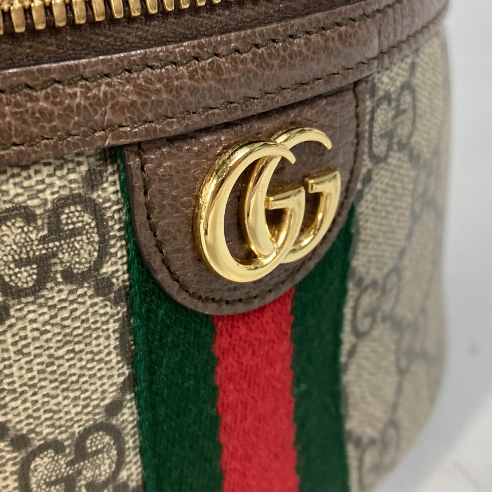 GUCCI Vanity bag 611001 GG Supreme Canvas beige Sherry line Ophidia GG Women Used