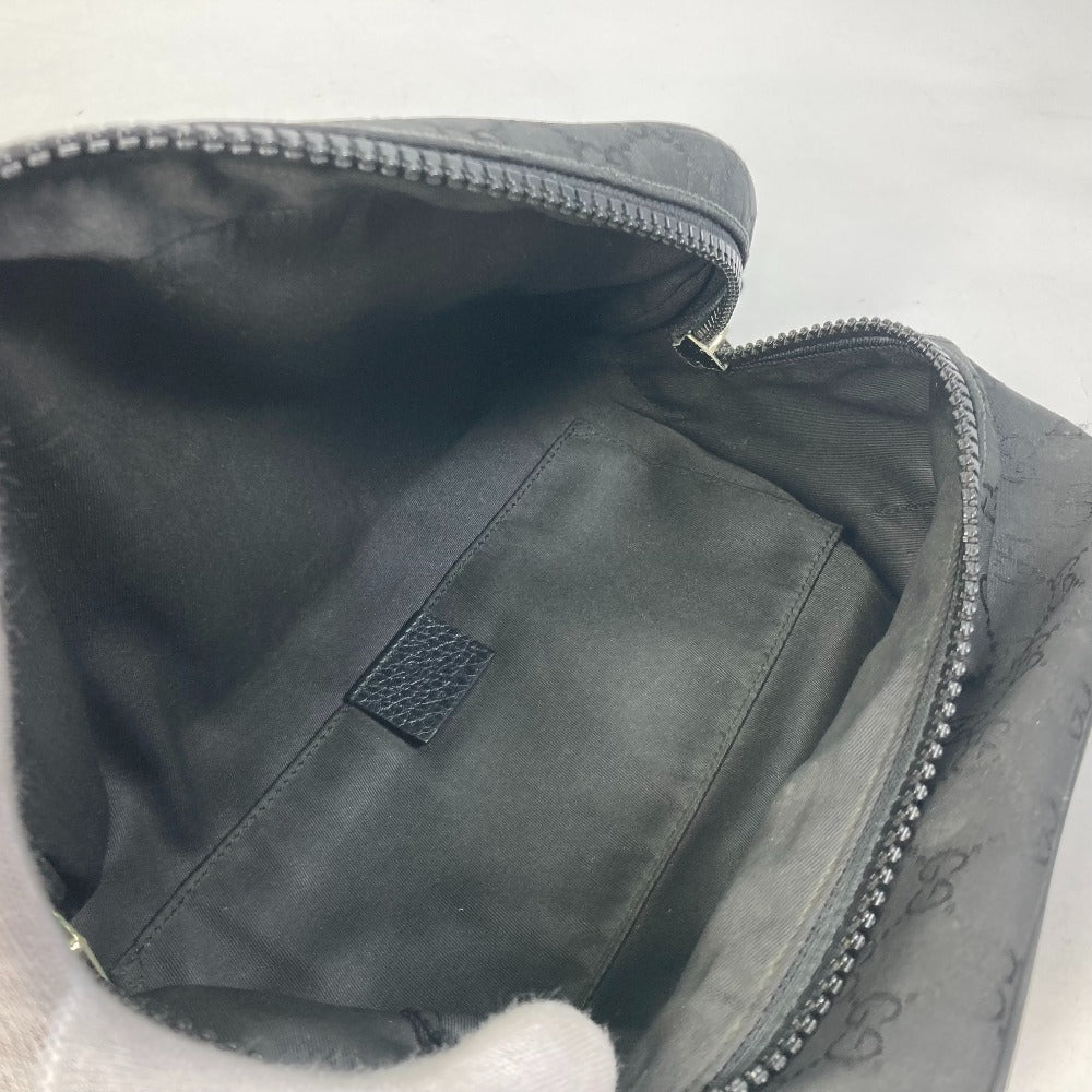 GUCCI Waist bag 509643 Nylon black GG belt bag Sling bag mens Used