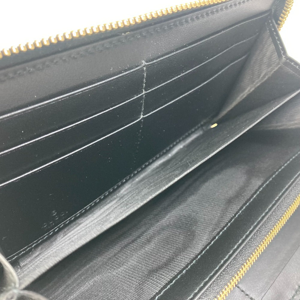 GUCCI Long Wallet Purse 723784 leather black Long wallet GG Matelasse Zip Around Wallet mens Used