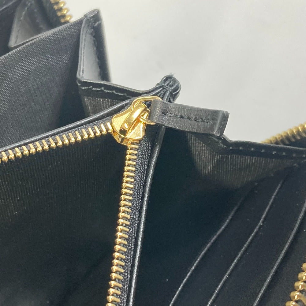 GUCCI Long Wallet Purse 723784 leather black Long wallet GG Matelasse Zip Around Wallet mens Used