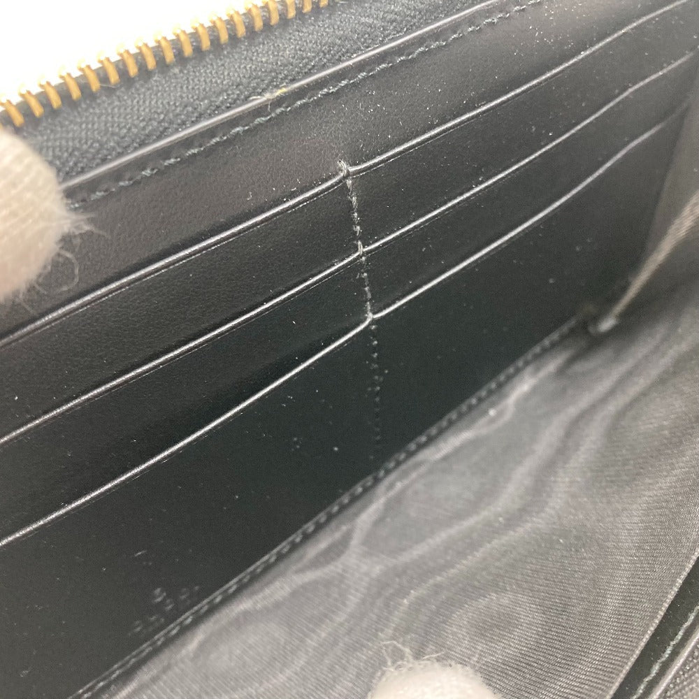 GUCCI Long Wallet Purse 723784 leather black Long wallet GG Matelasse Zip Around Wallet mens Used