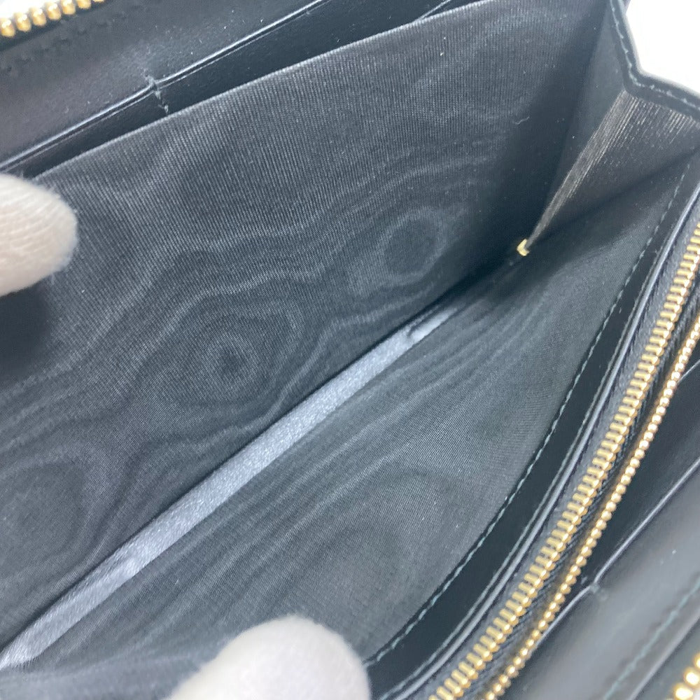 GUCCI Long Wallet Purse 723784 leather black Long wallet GG Matelasse Zip Around Wallet mens Used