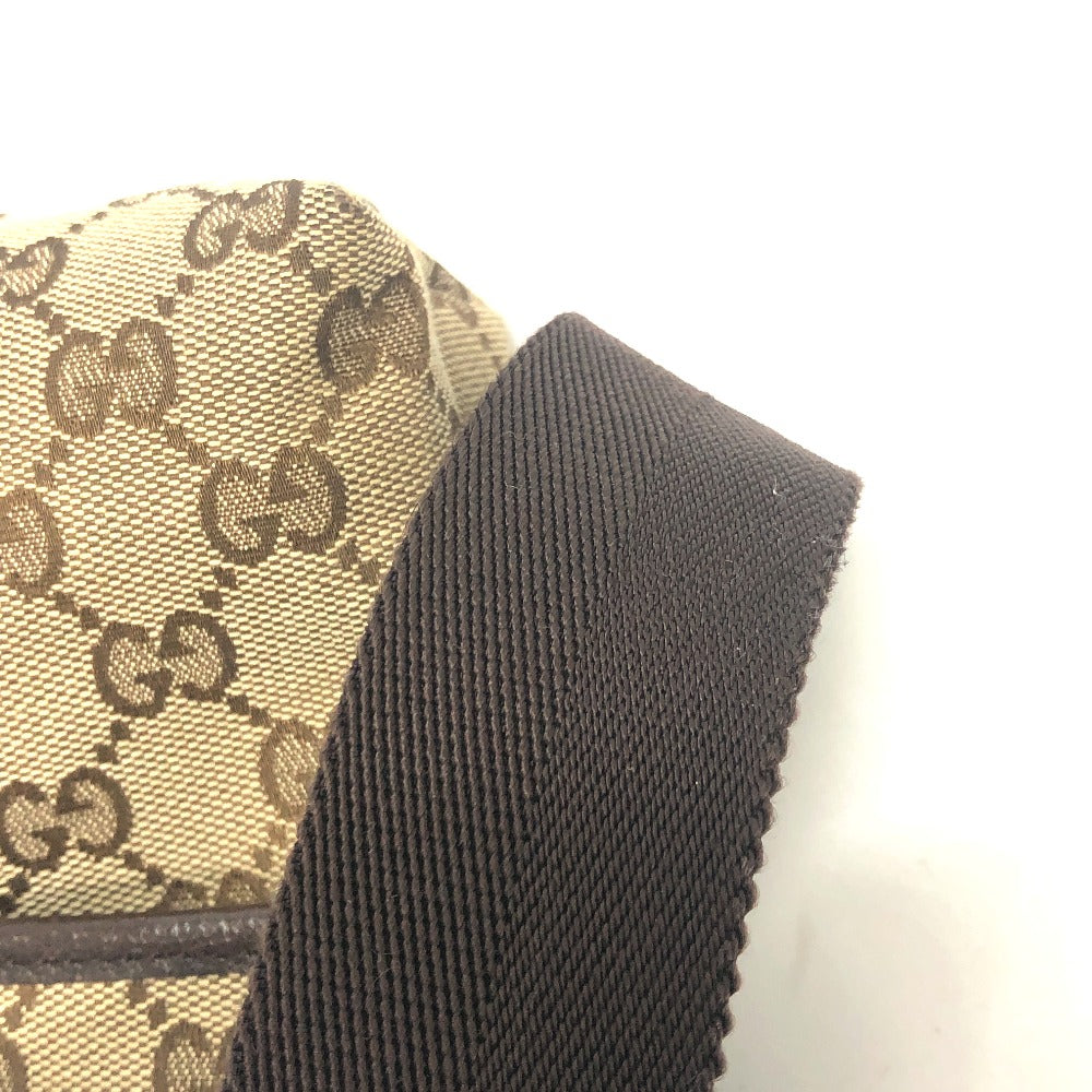 GUCCI Waist bag 131236 GG canvas Beige x brown GG Sling bag Waist pouch unisex(Unisex) Used