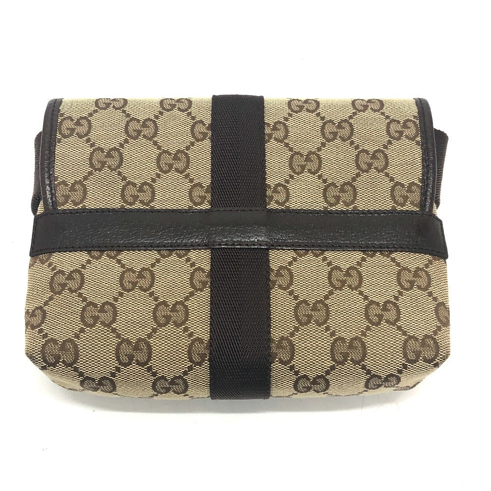GUCCI Waist bag 131236 GG canvas Beige x brown GG Sling bag Waist pouch unisex(Unisex) Used
