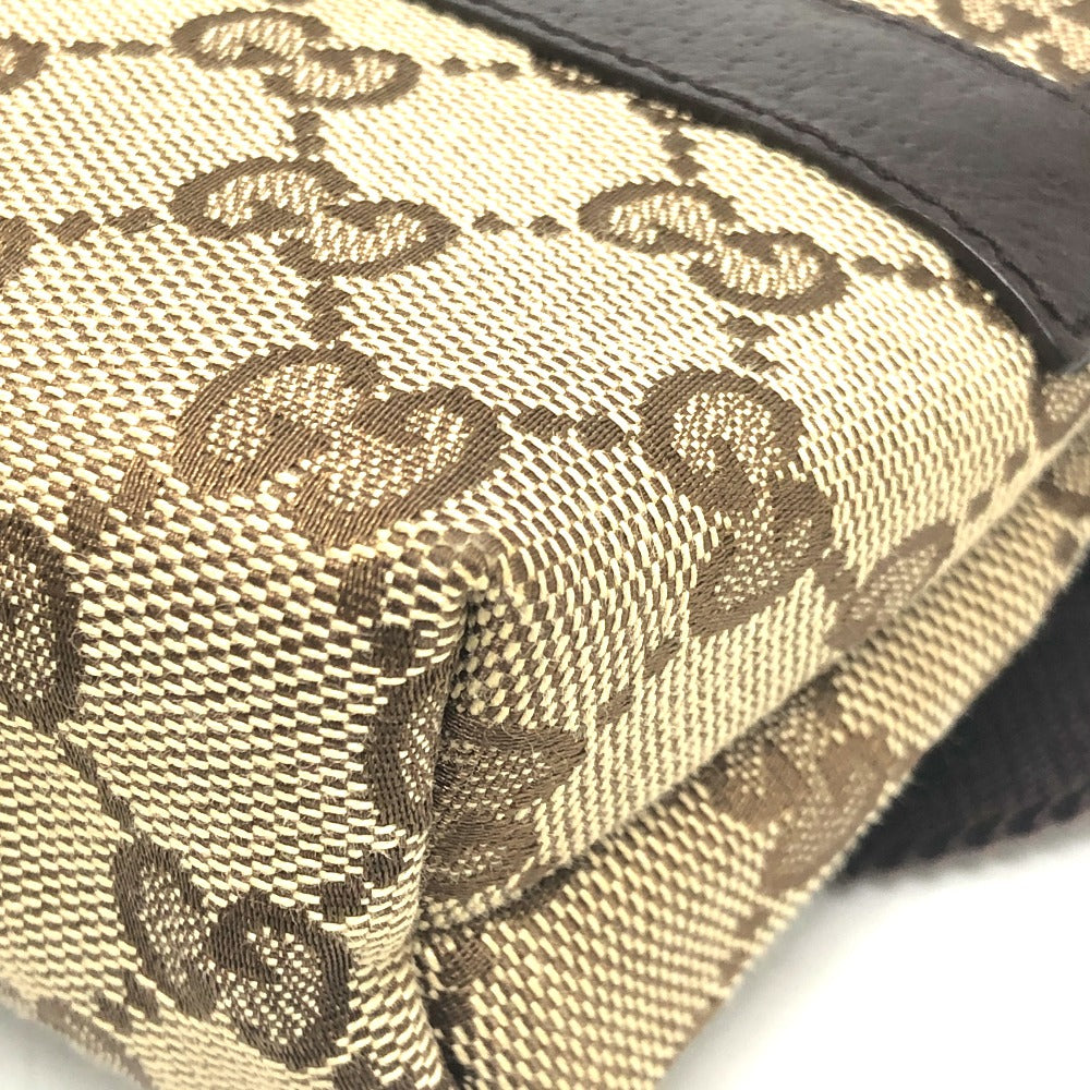 GUCCI Waist bag 131236 GG canvas Beige x brown GG Sling bag Waist pouch unisex(Unisex) Used