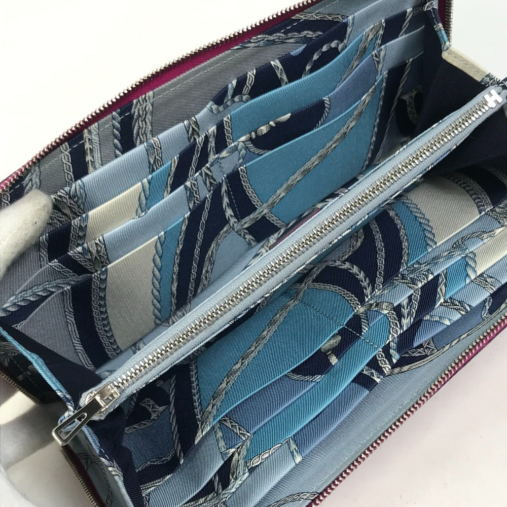 HERMES Long Wallet Purse Epsom purple Long wallet Azap long silk in Women Used