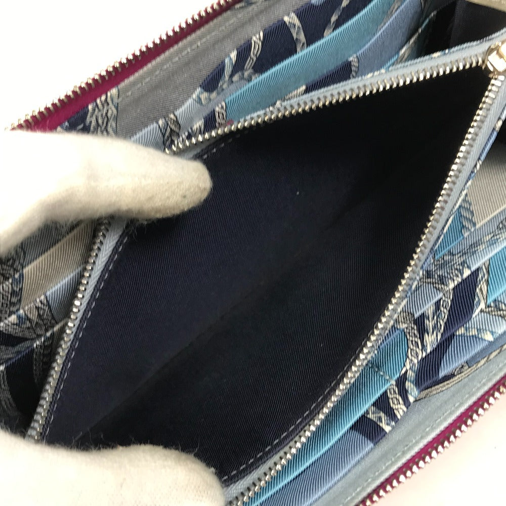 HERMES Long Wallet Purse Epsom purple Long wallet Azap long silk in Women Used