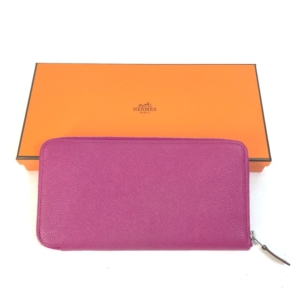 HERMES Long Wallet Purse Epsom purple Long wallet Azap long silk in Women Used