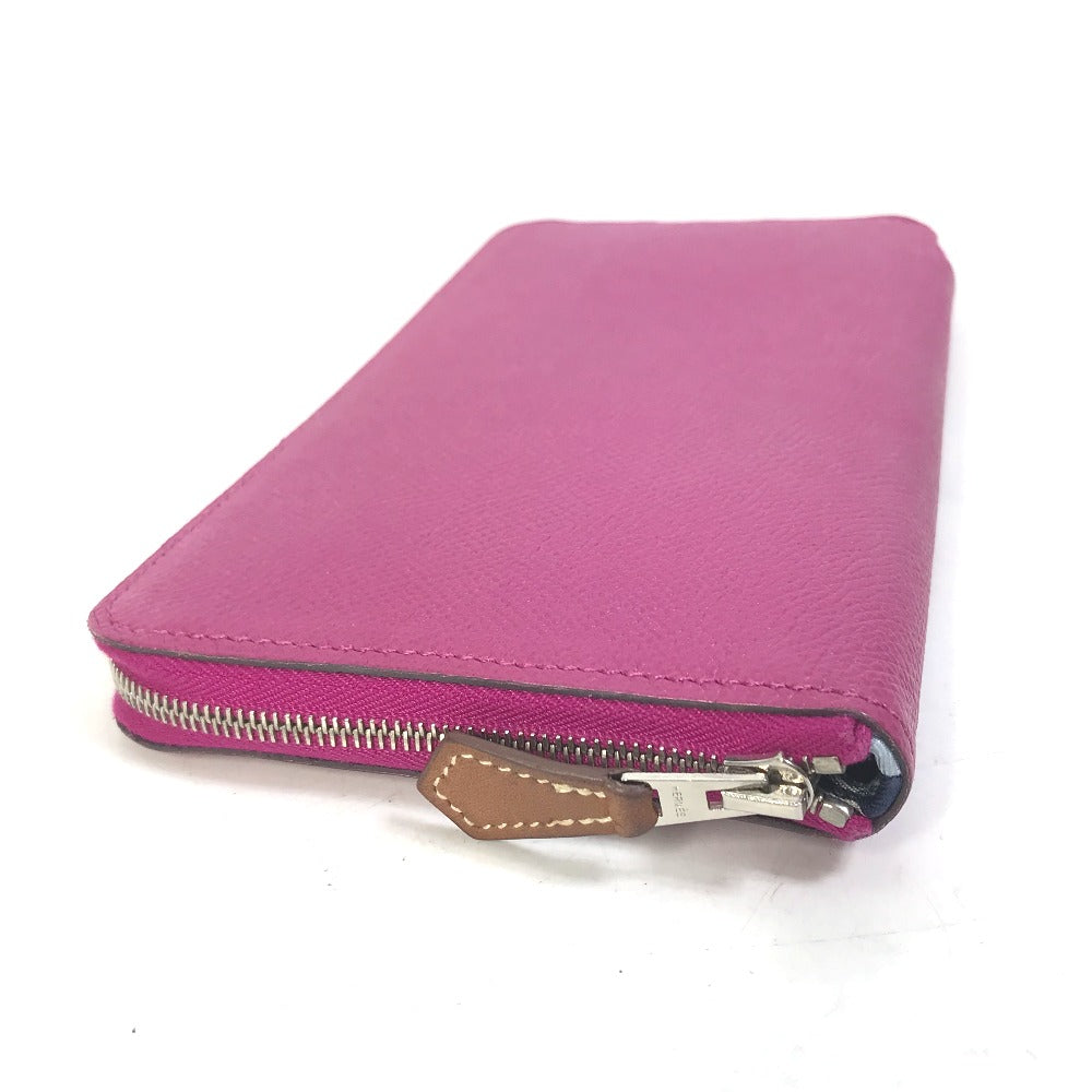 HERMES Long Wallet Purse Epsom purple Long wallet Azap long silk in Women Used