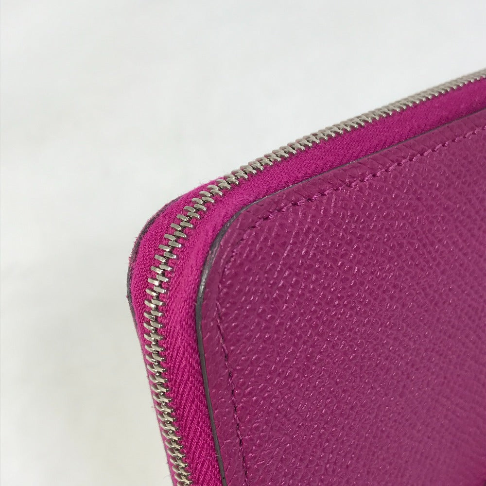 HERMES Long Wallet Purse Epsom purple Long wallet Azap long silk in Women Used