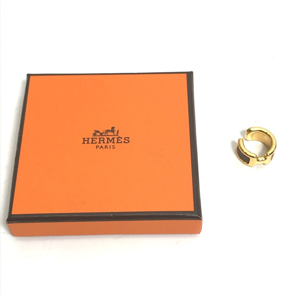 HERMES Earring Gold Plated , Epsom gold Olympe Ear Cuff PM Women Used
