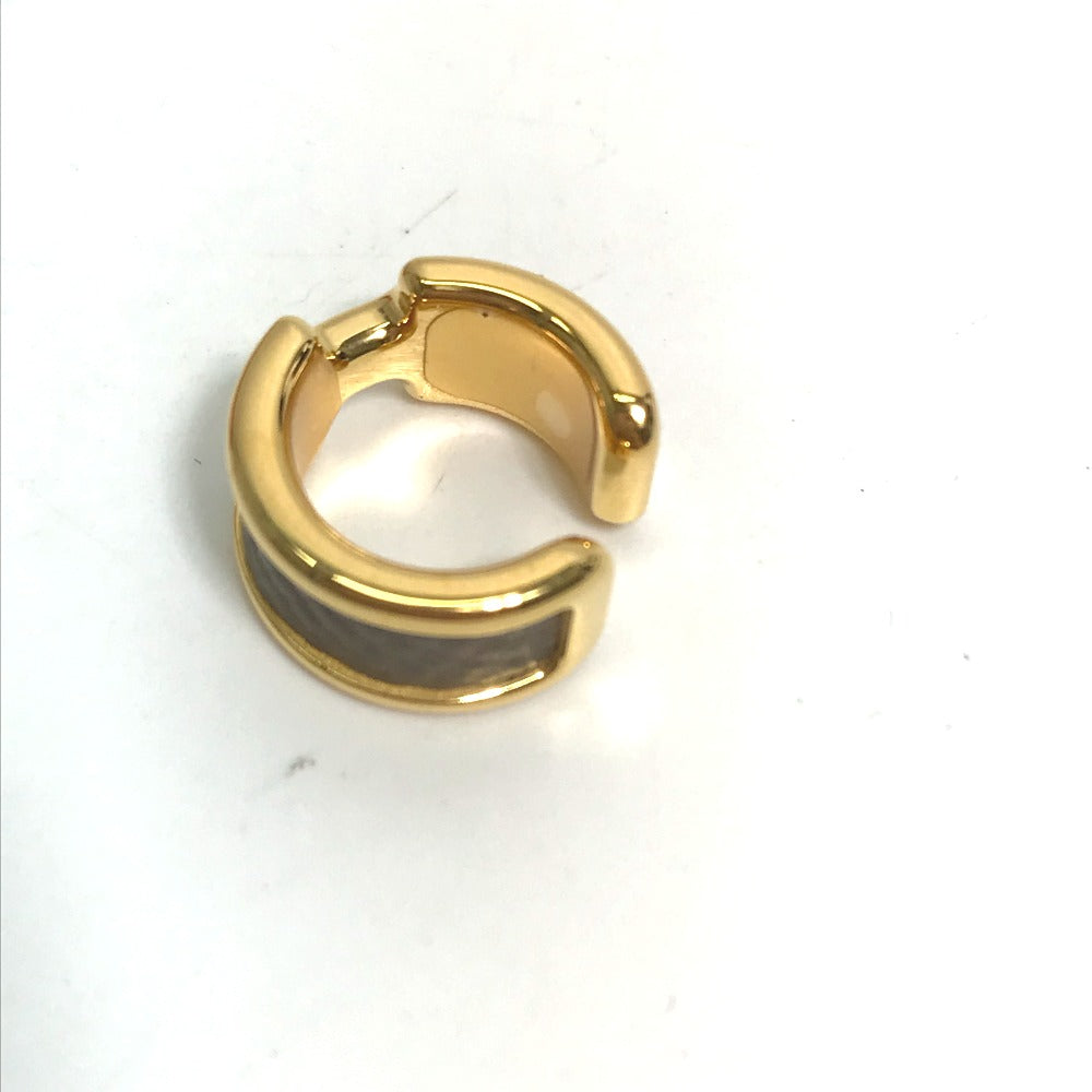 HERMES Earring Gold Plated , Epsom gold Olympe Ear Cuff PM Women Used
