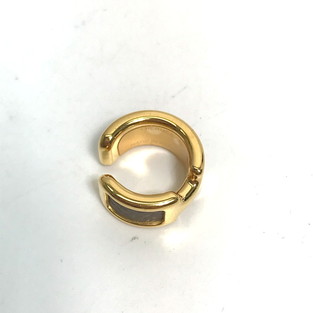 HERMES Earring Gold Plated , Epsom gold Olympe Ear Cuff PM Women Used