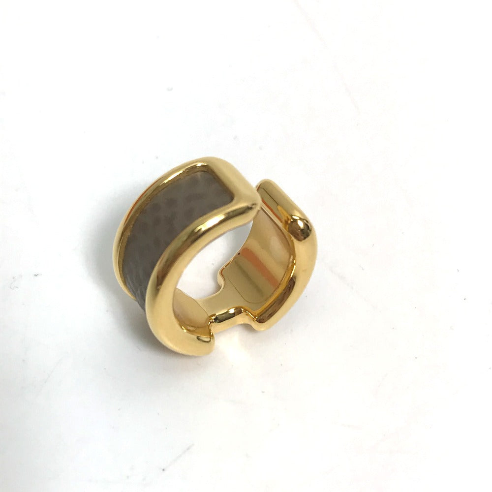 HERMES Earring Gold Plated , Epsom gold Olympe Ear Cuff PM Women Used