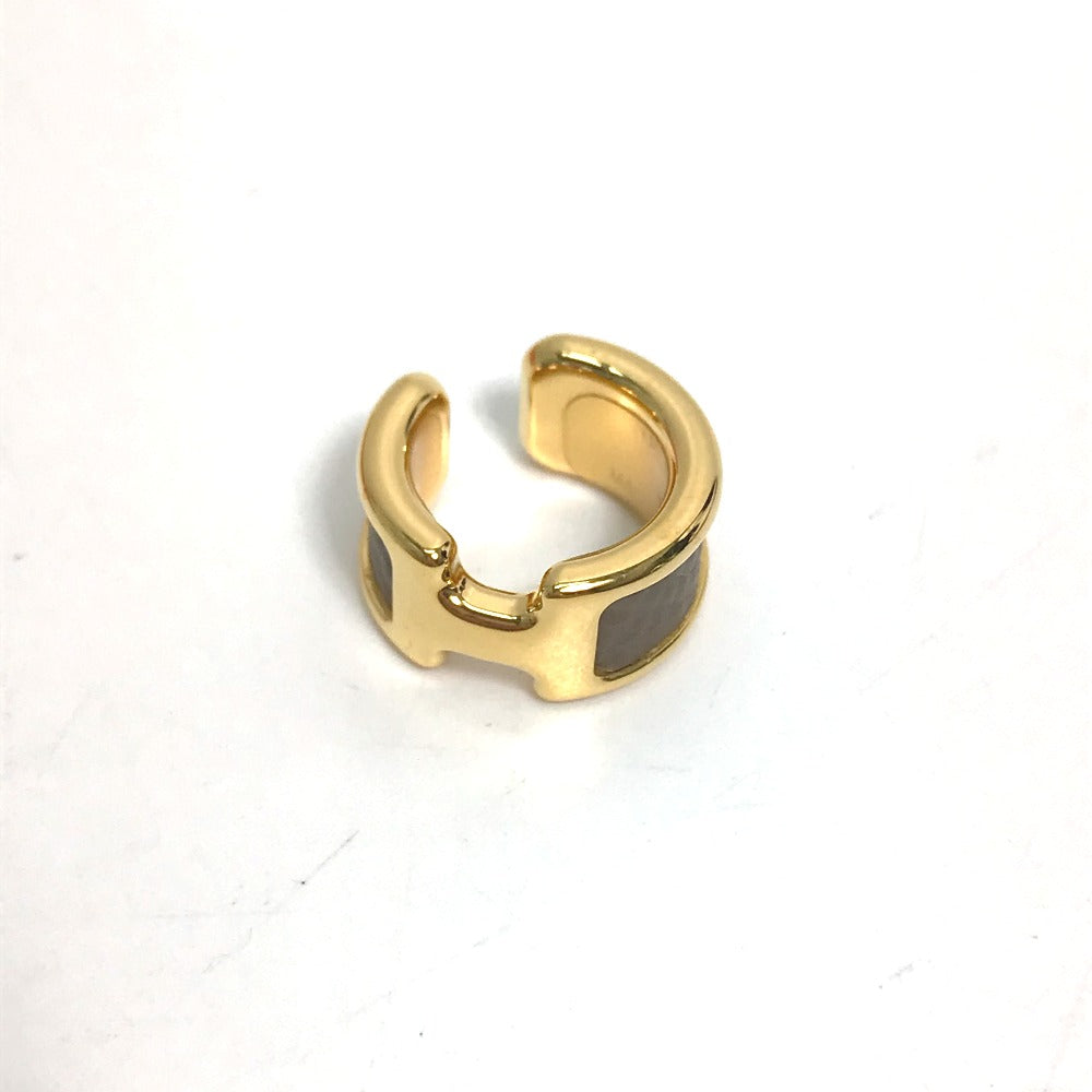 HERMES Earring Gold Plated , Epsom gold Olympe Ear Cuff PM Women Used