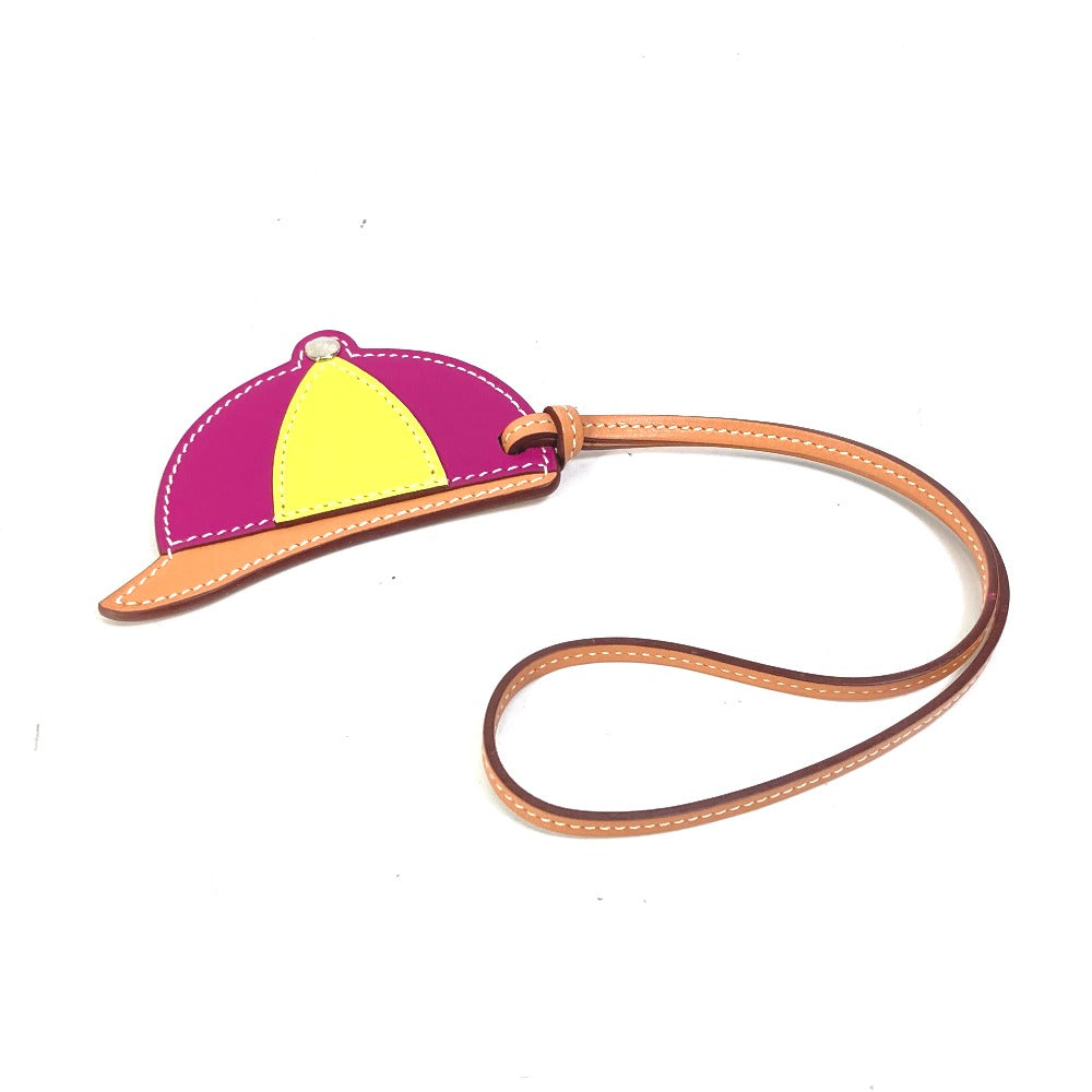 HERMES Bag charm leather purple paddock bombay charm Women Used