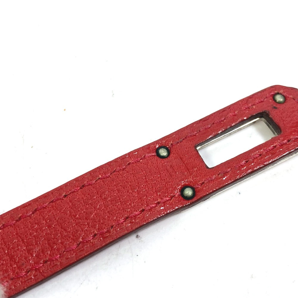 HERMES Trifold wallet Shave Red Kelly wallet medium