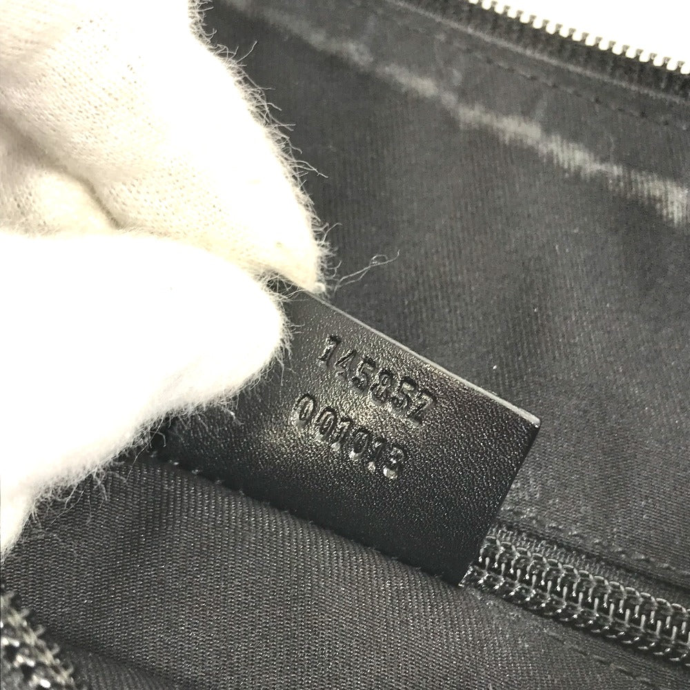 GUCCI Shoulder Bag 145857 GG canvas black GG Women Used