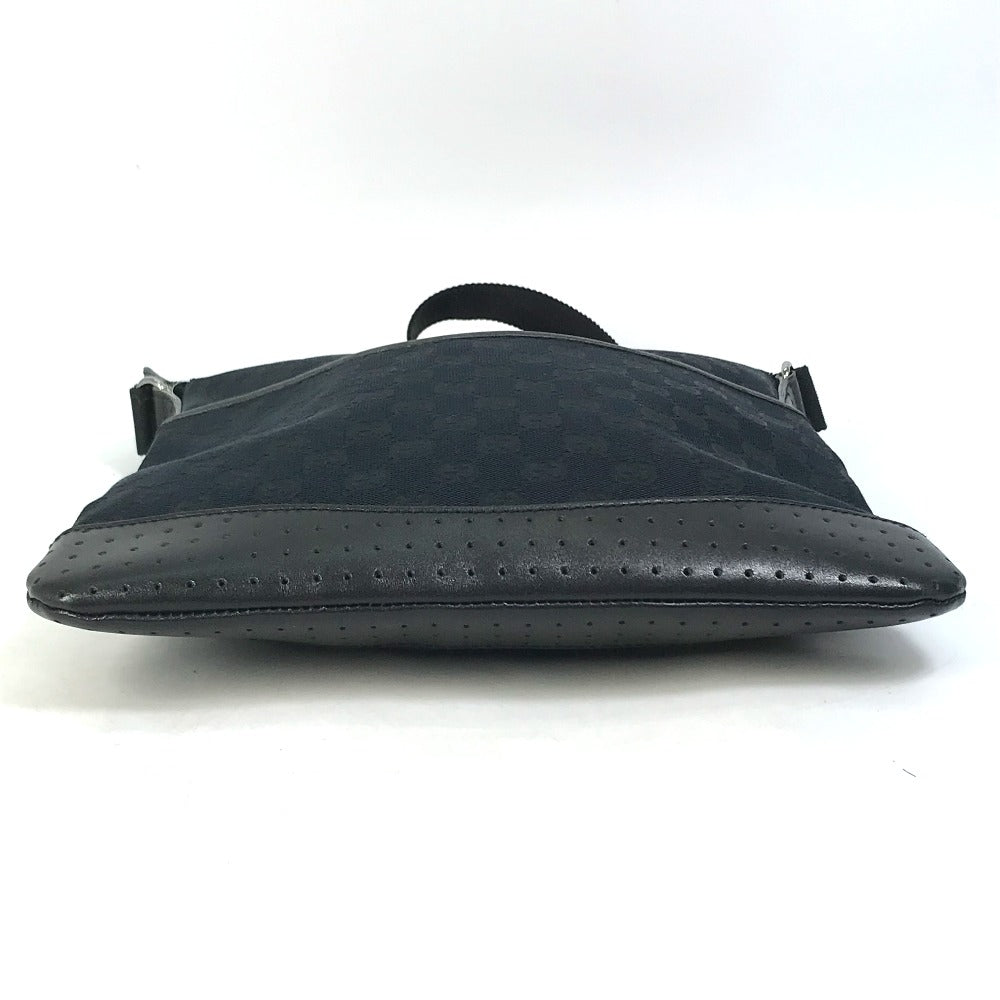 GUCCI Shoulder Bag 145857 GG canvas black GG Women Used