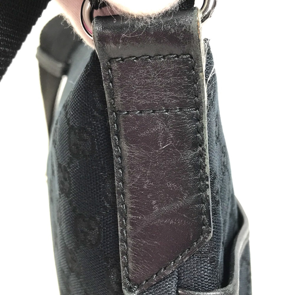 GUCCI Shoulder Bag 145857 GG canvas black GG Women Used