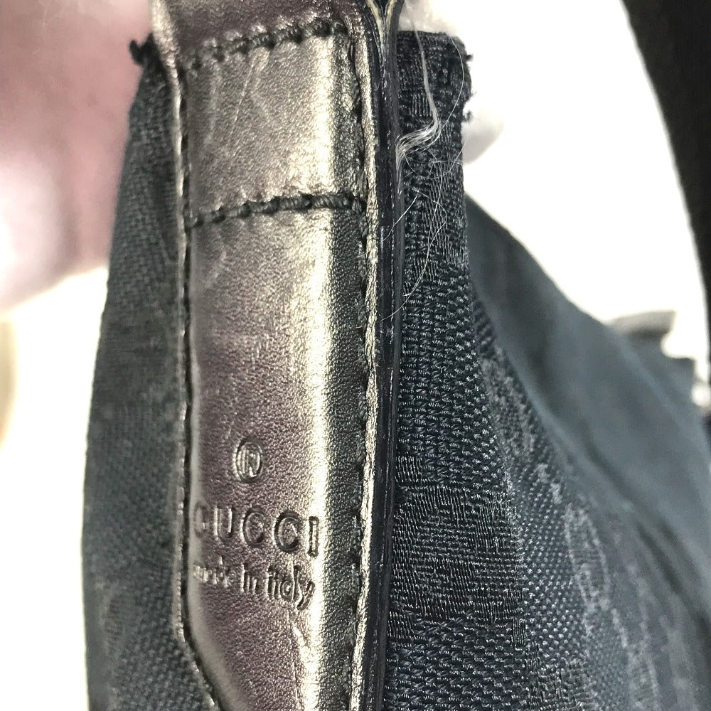 GUCCI Shoulder Bag 145857 GG canvas black GG Women Used