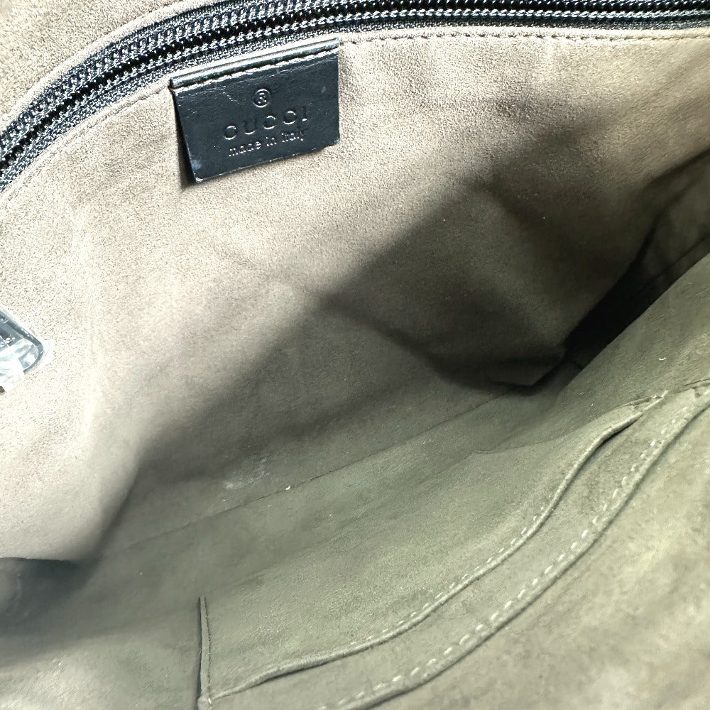GUCCI Shoulder Bag 406410 leather black Guccisima Women Used