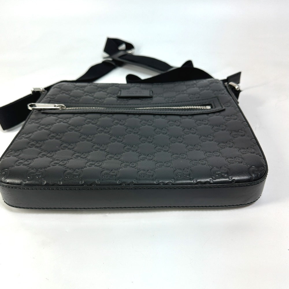 GUCCI Shoulder Bag 406410 leather black Guccisima Women Used