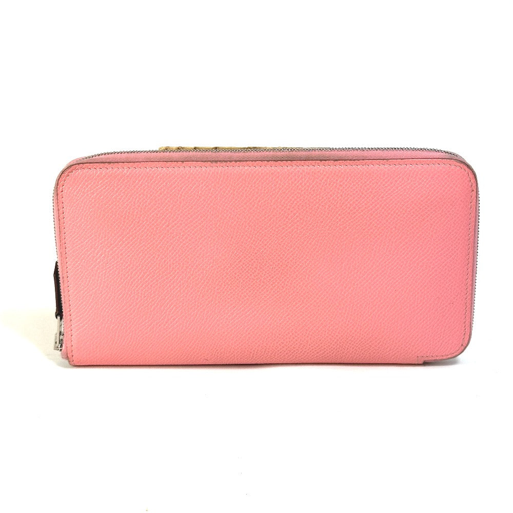 HERMES Long Wallet Purse Epsom pink Azap long silk in Women Used