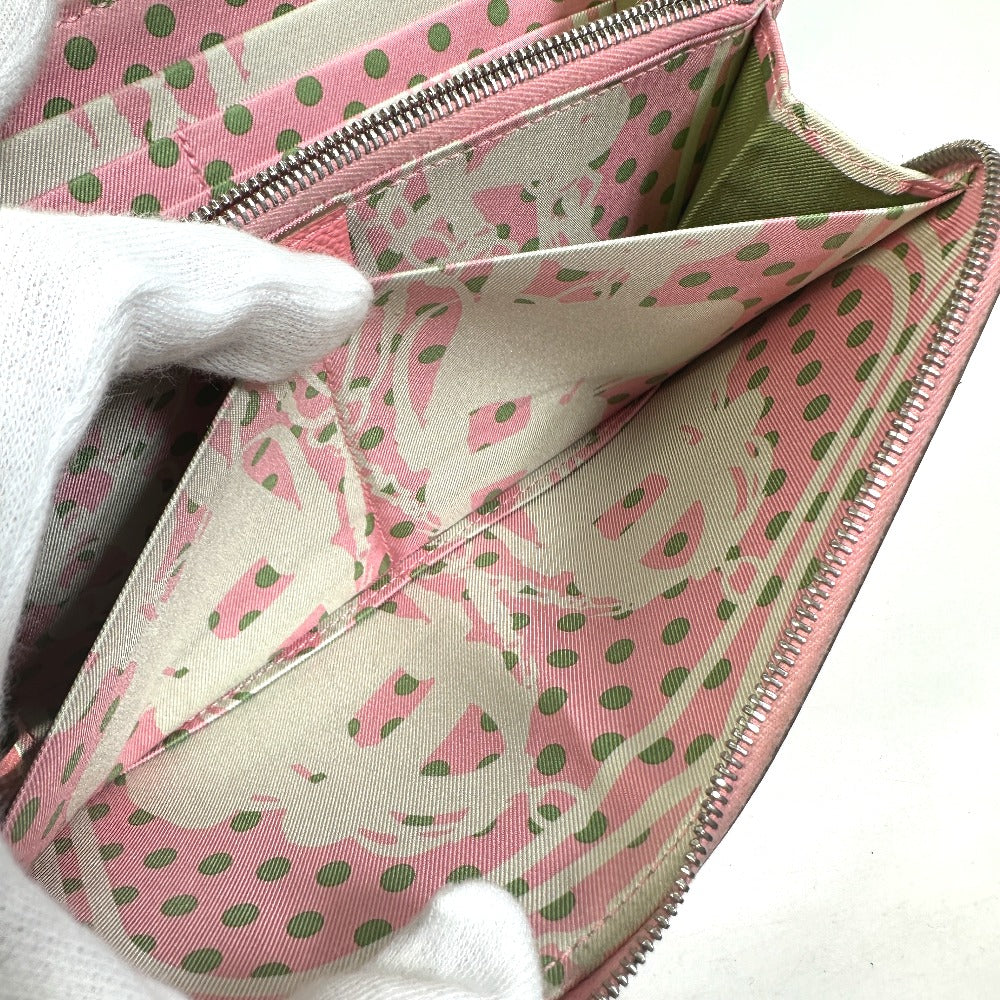 HERMES Long Wallet Purse Epsom pink Azap long silk in Women Used