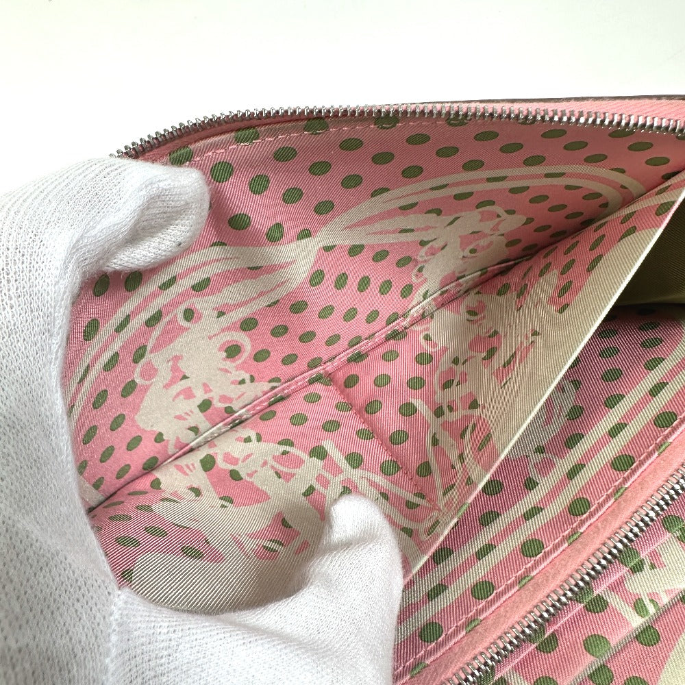 HERMES Long Wallet Purse Epsom pink Azap long silk in Women Used