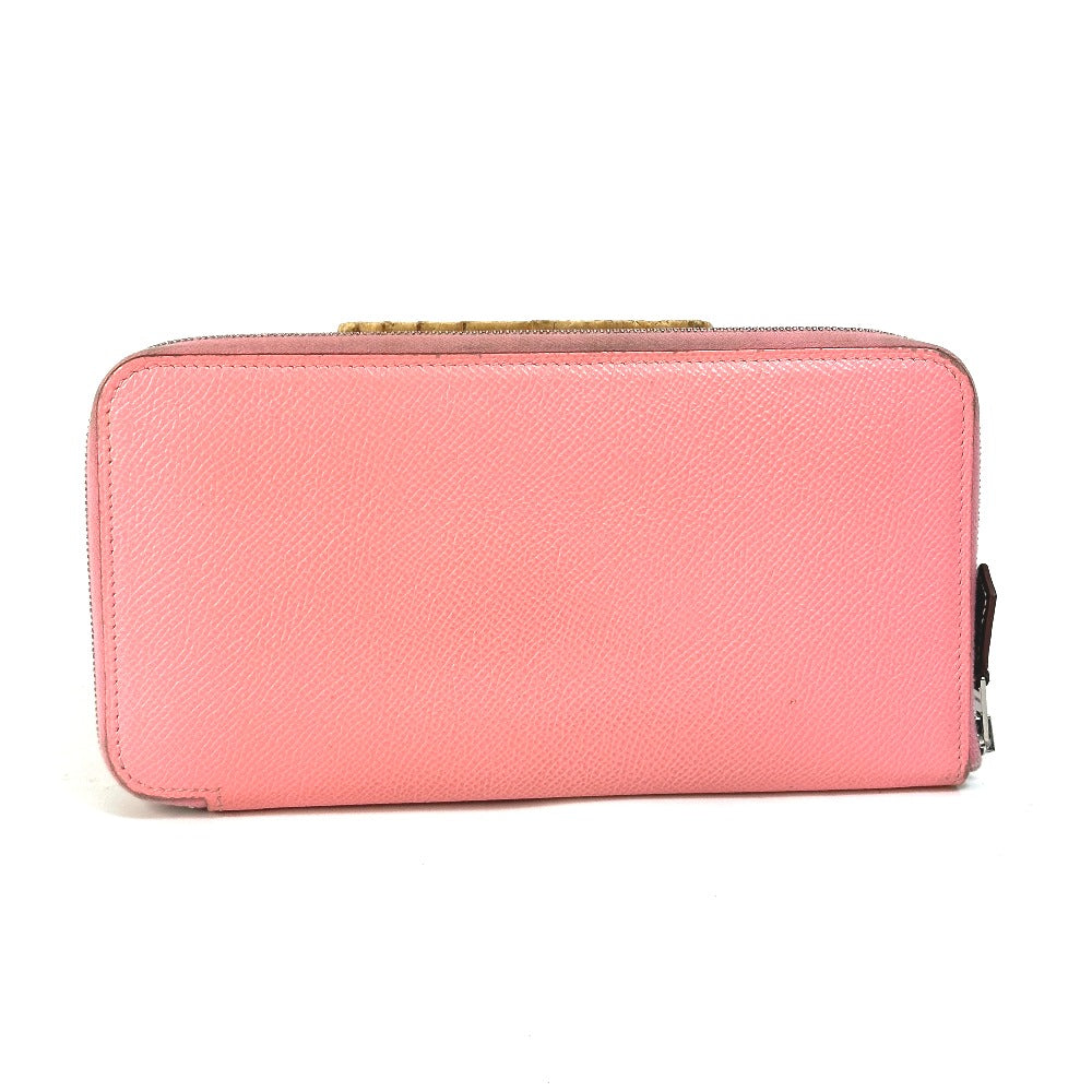 HERMES Long Wallet Purse Epsom pink Azap long silk in Women Used