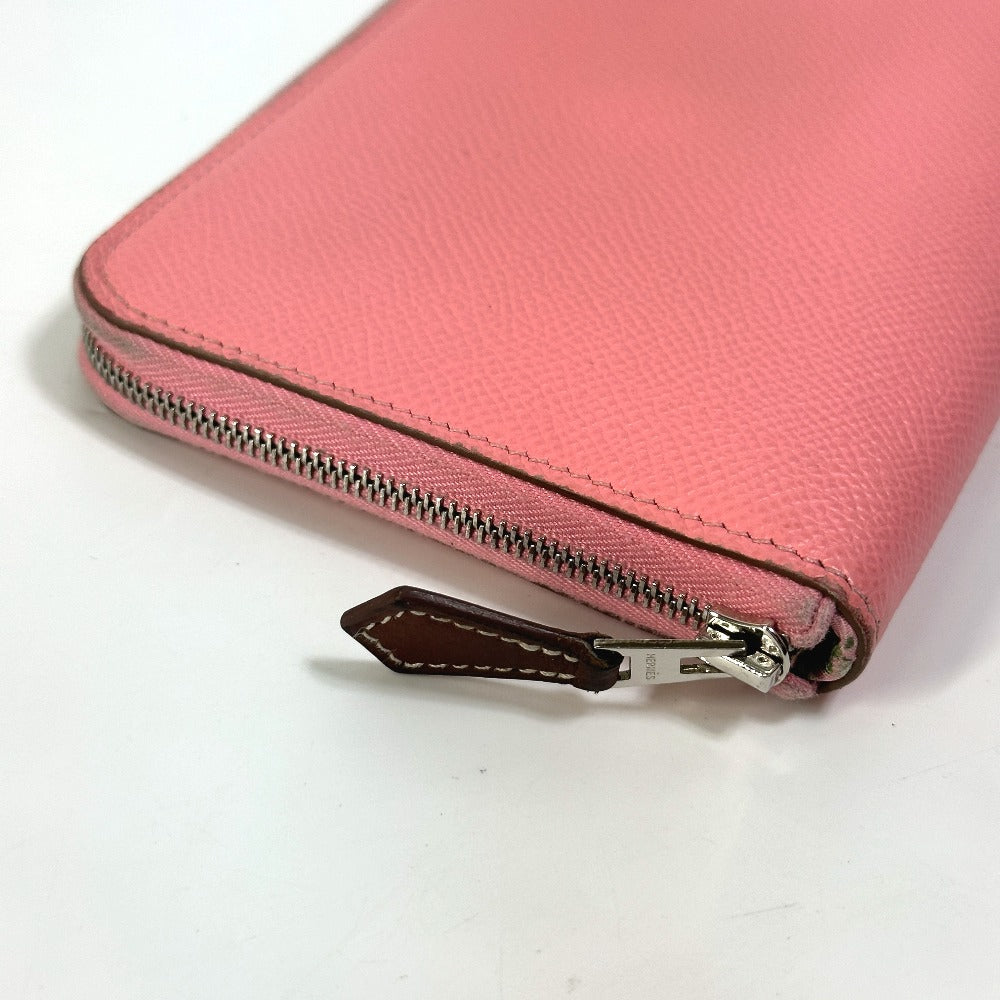 HERMES Long Wallet Purse Epsom pink Azap long silk in Women Used