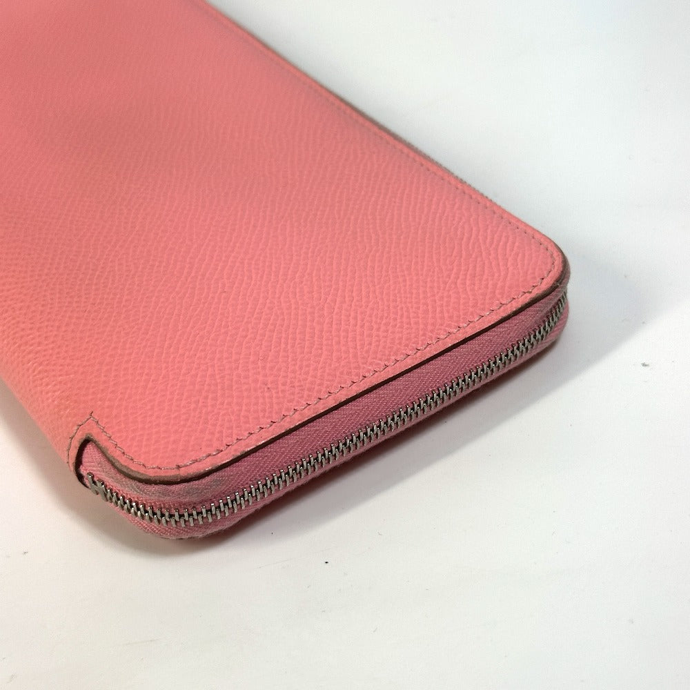 HERMES Long Wallet Purse Epsom pink Azap long silk in Women Used