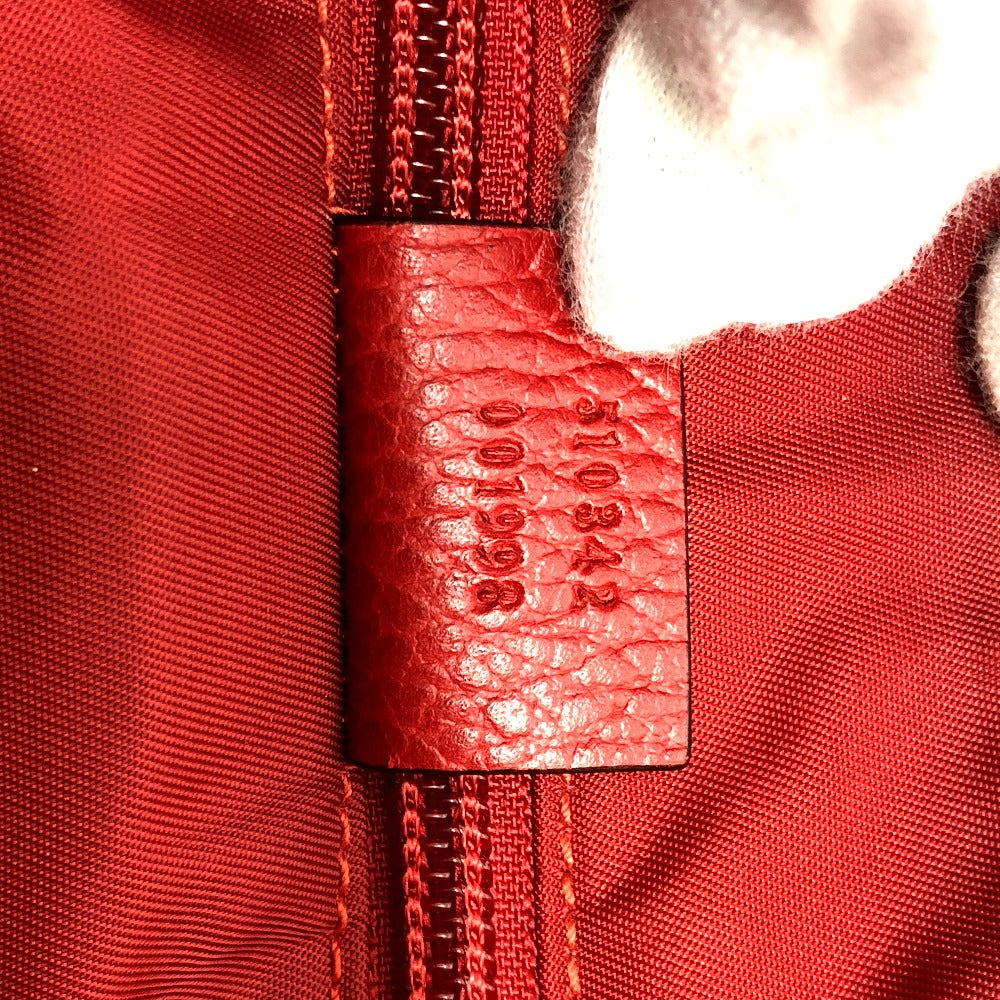 GUCCI Shoulder Bag 510342 Nylon / leather Red GG Women Used