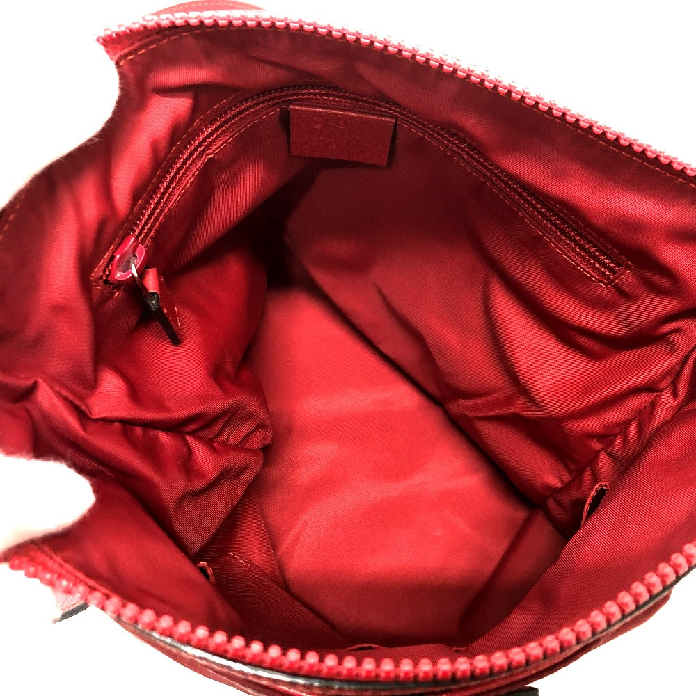 GUCCI Shoulder Bag 510342 Nylon / leather Red GG Women Used