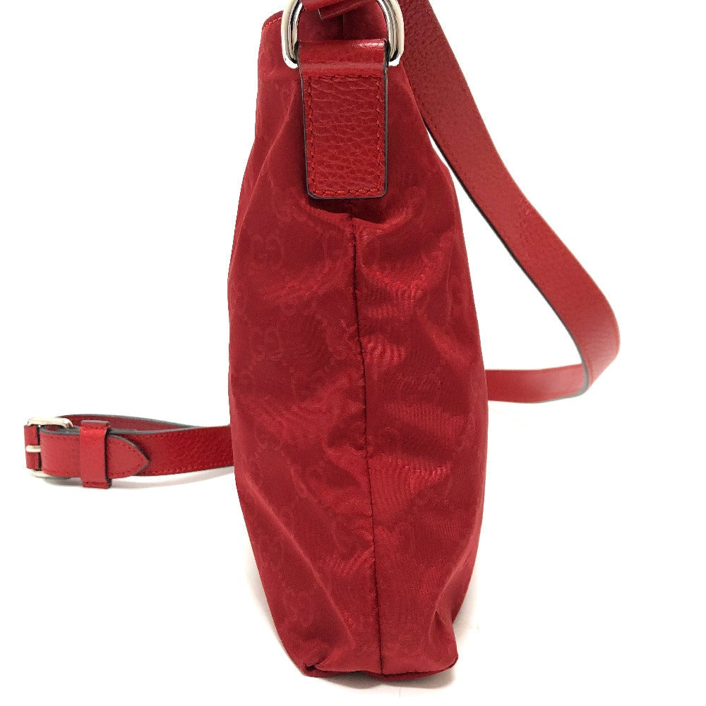 GUCCI Shoulder Bag 510342 Nylon / leather Red GG Women Used