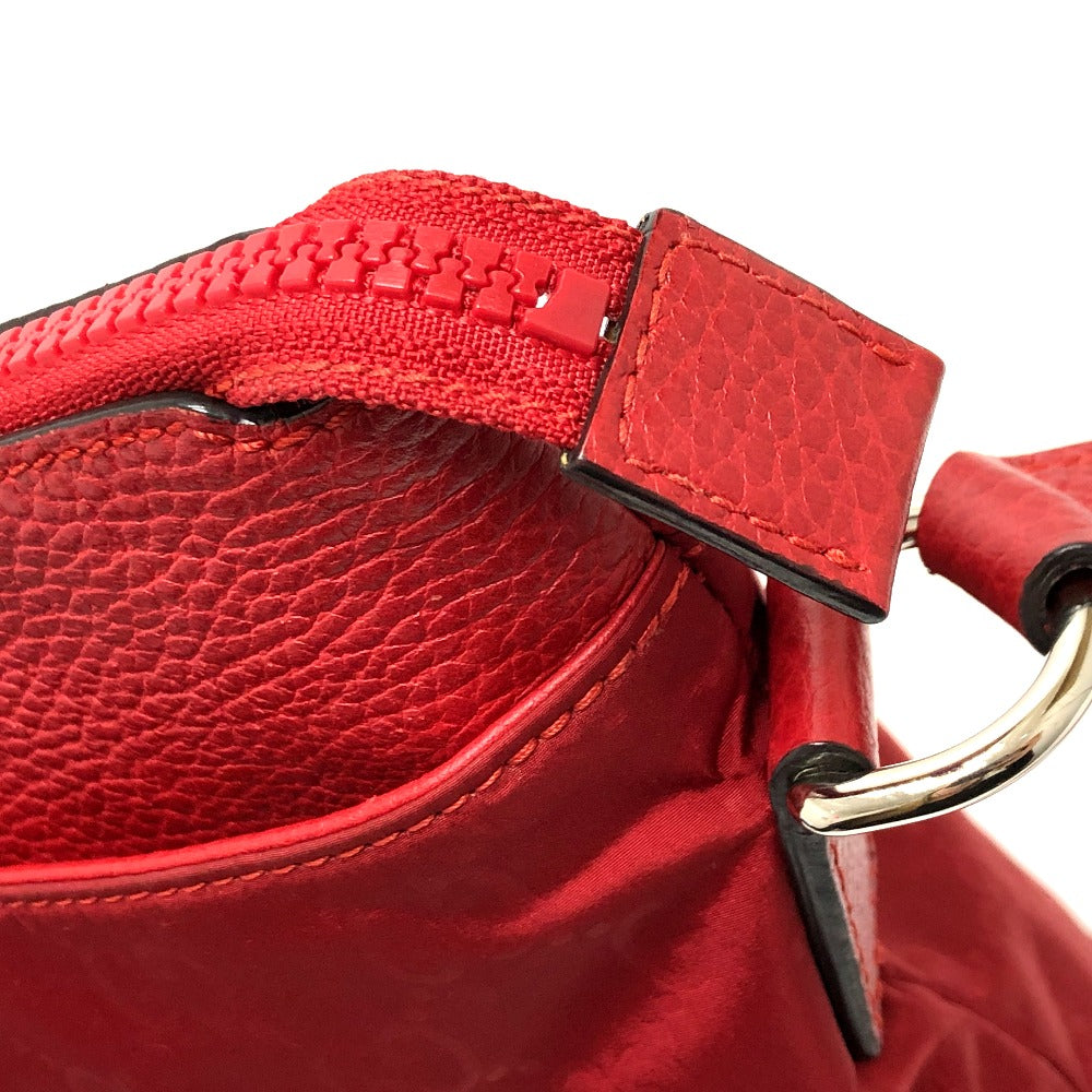 GUCCI Shoulder Bag 510342 Nylon / leather Red GG Women Used