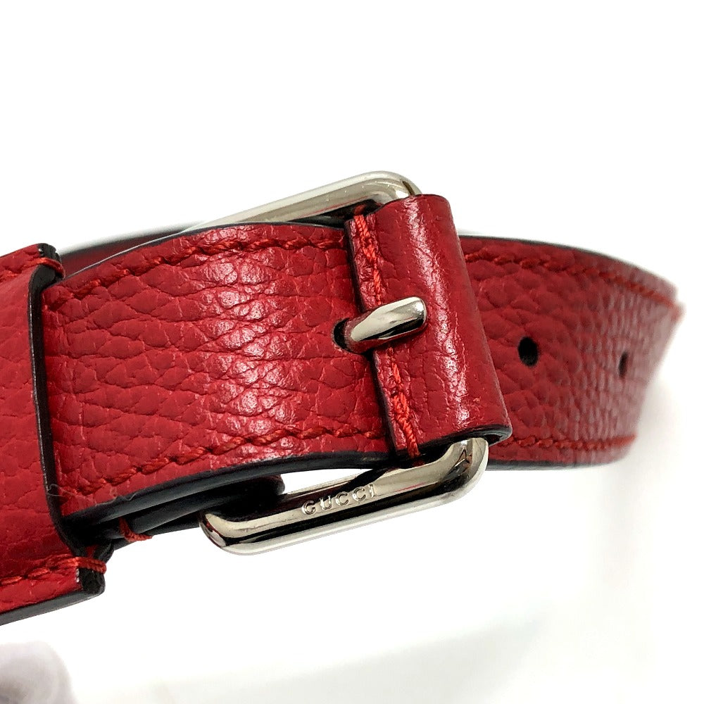 GUCCI Shoulder Bag 510342 Nylon / leather Red GG Women Used