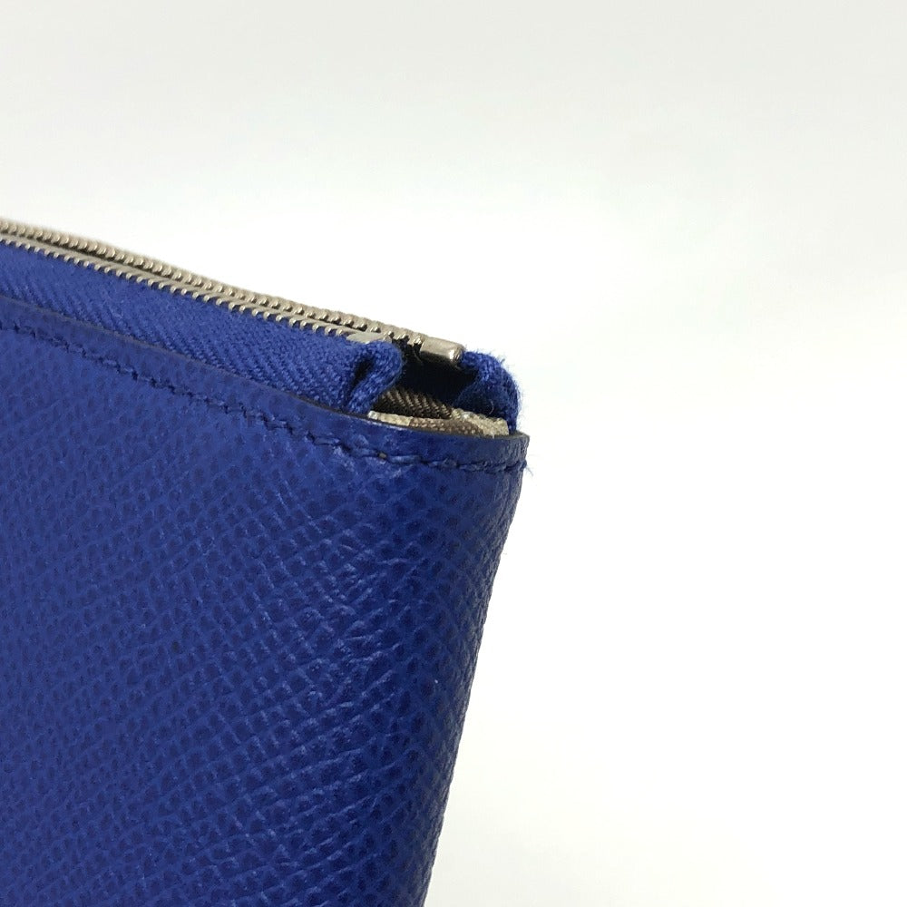 HERMES Long Wallet Purse Epsom Blue type Azap long silk in Women Used