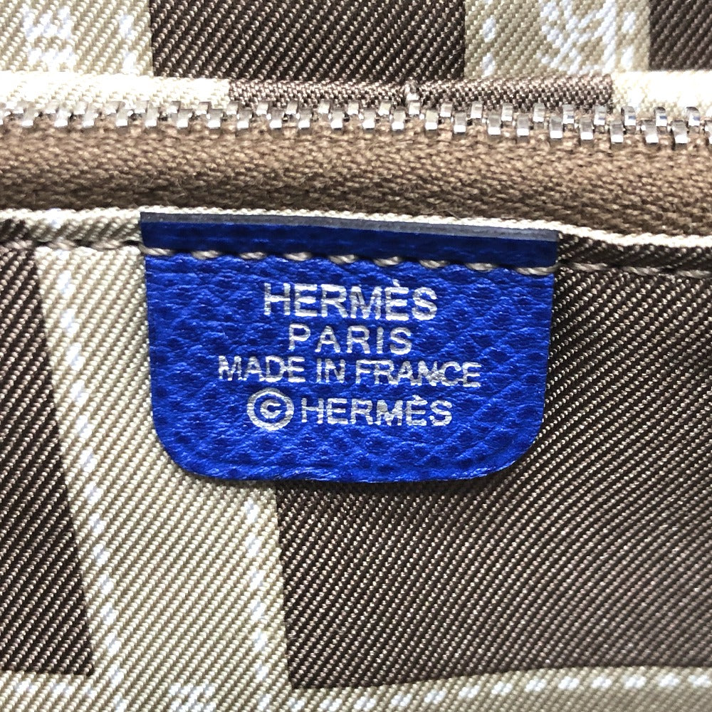 HERMES Long Wallet Purse Epsom Blue type Azap long silk in Women Used
