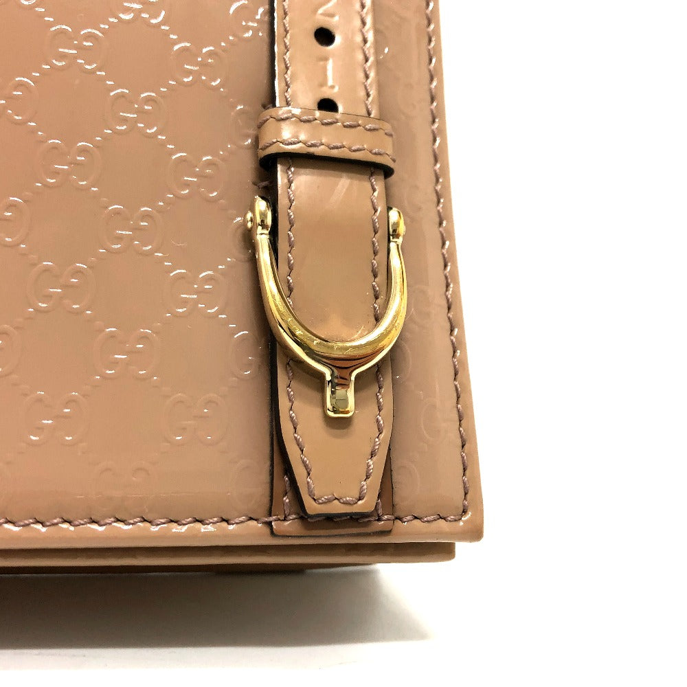 GUCCI Shoulder Bag 354086 enamel beige GG Micro Gucci Gucci Nice Women Used
