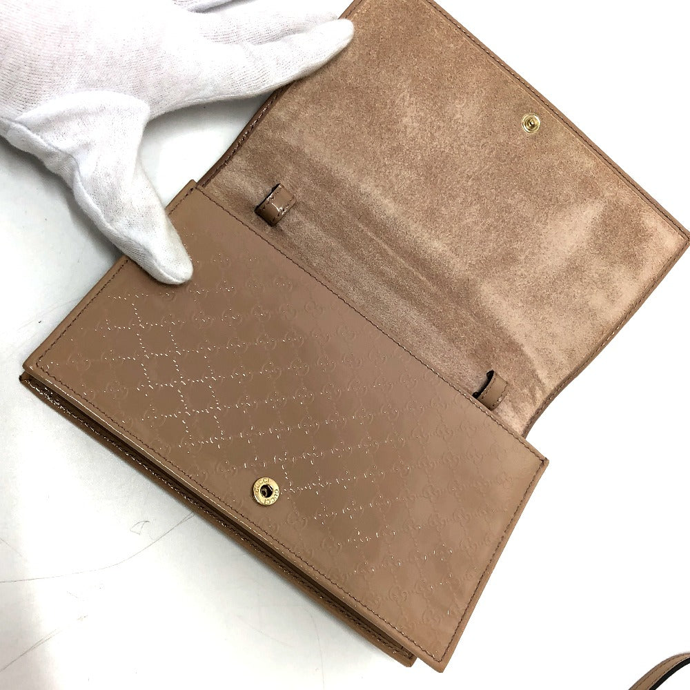 GUCCI Shoulder Bag 354086 enamel beige GG Micro Gucci Gucci Nice Women Used
