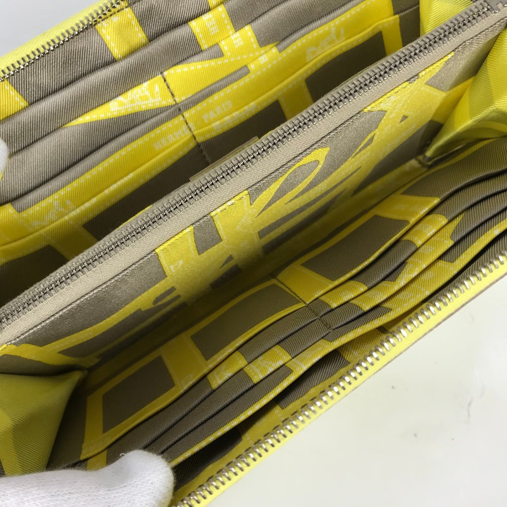 HERMES Long Wallet Purse Epsom yellow Long wallet Azap long silk in Women Used